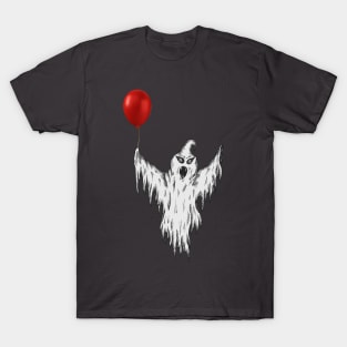 The Red Balloon Ghost for Halloween T-Shirt